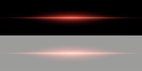 Bright horizontal beam of light on black background. Glowing laser effect creating futuristic and sci-fi aesthetics.
Suitable for technology, energy, speed and digital design themes.
