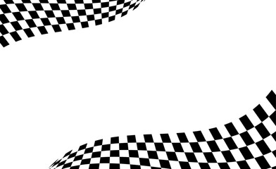 Race flag. Checkered flag. Racing stripes. Race motorsport graphics. Vector illustration