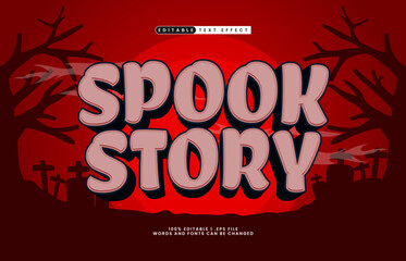 spook story editable text effect