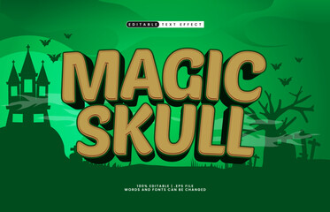 magic skull editable text effect