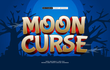 moon curse editable text effect
