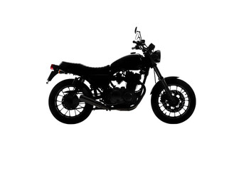 Obraz premium Sleek Black Motorcycle Perfect for Automotive Transportation and Power Designs isolated on transparent background