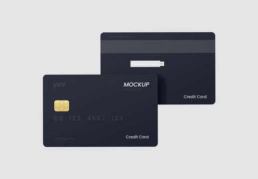 Realistic Credit Card Mockup PSD Template