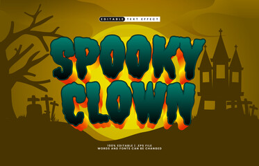 spooky clown editable text effect