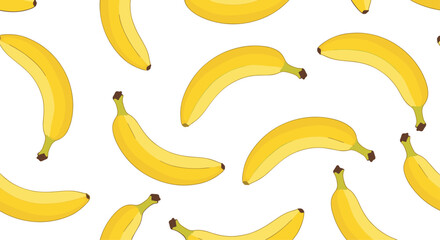 A cheerful repeating pattern of ripe yellow bananas.