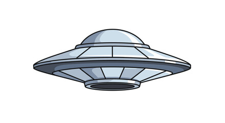 Flying saucer spacecraft from outer space exploring our planet.