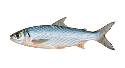 Isolated Milkfish Chanos chanos silvery finfish for sushi sashimi ocean marine ingredient