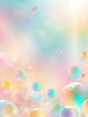 AI-Generated Dreamy Pastel Bubbles & Bokeh: Light, Softness, and Iridescent Glow