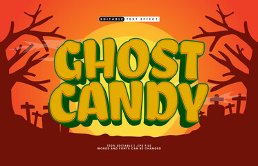 ghost candy editable text effect