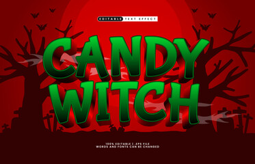 candy witch editable text effect