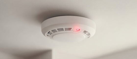 The smoke detector monitoring safety in a modern home environment.