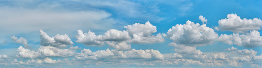 clouds white soft in the vast blue sky