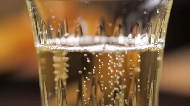 Sparkling Wine Glass Closeup. (1)