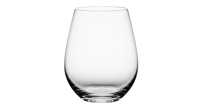 Isolated Wine Glass Silhouette, Empty Glassware, Unfilled Drinking Vessel, no stemware glass