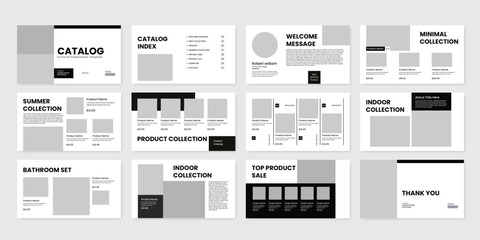 furniture product catalog presentation slides powerpoint template