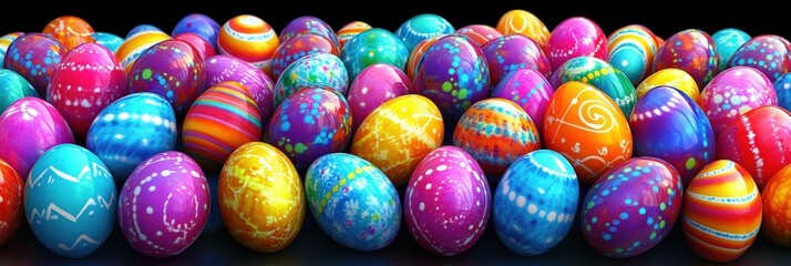 Colorful Easter Eggs Celebration