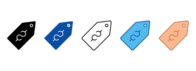 Price Tag Icon Set Multiple Style Collection