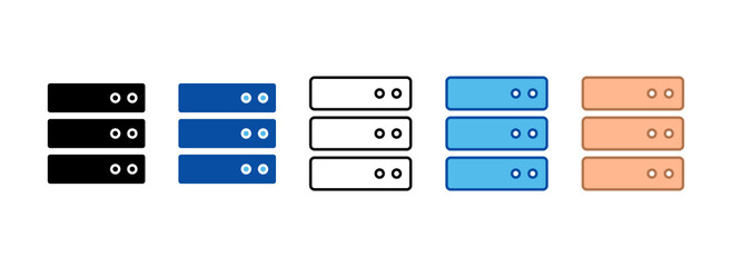 Server Icon Set Multiple Style Collection