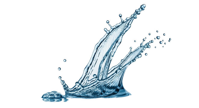 Isolated clear aqua liquid splash art, fresh drink refreshment, drop, pure, clean water burst