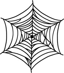 Spider Web Pencil Illustration
