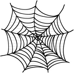 Hand Drawn Spider Web Illustration on Paper