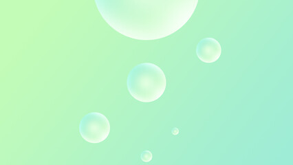 Abstract 3D Bubble Background – Soft Colors Gradient with Floating Spheres