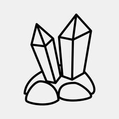 1-21.epsIcon minerals. Gold mining elements. Icon in line style.