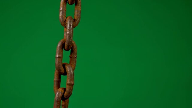 rusty metal chain