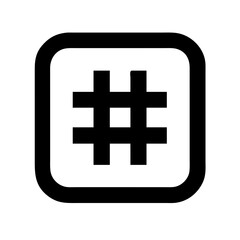 Fototapeta premium Hashtag symbol icon, representing social media