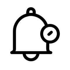 Obraz premium Notification bell icon with a new message