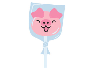 Zoo Animal Lolipop Clip Art 
