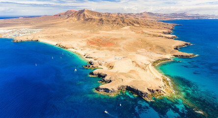 Obraz premium Playas de Papagayo Beach, Lanzarote, Canary Islands, Spain