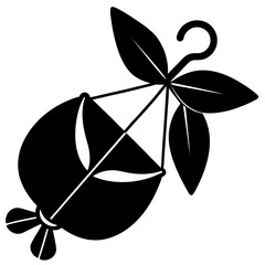 A charming hanging basket with lush leaves, , adds a touch of nature to any space, perfect for showcasing plants and flowers indoors