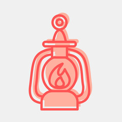 Icon lantern. Gold mining elements. Icon in two tone style.
