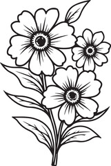 Flower Outline Art Printable Pack