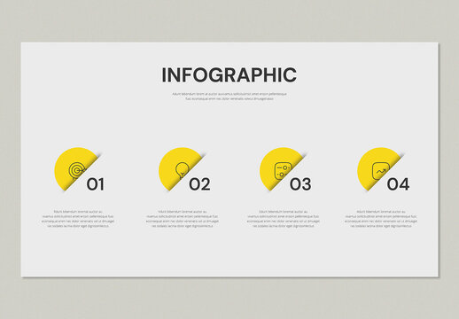 4 Step Minimal Business Infographic Template