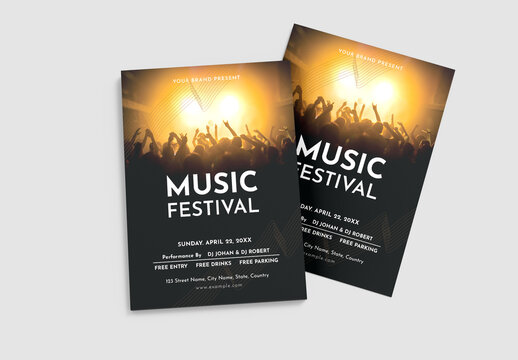 Music Festival Party Event Flyer Poster Layout