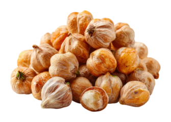 Harvesting hazelnuts orchard food natural isolated on transparent background