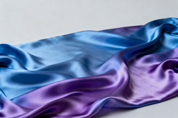 Blue and purple fabric with folds