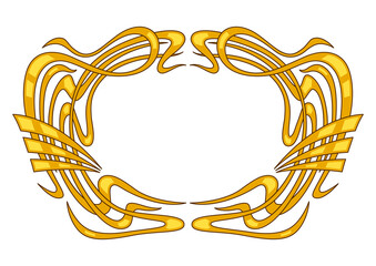 Frame in art nouveau style. Decorative geometric element.
