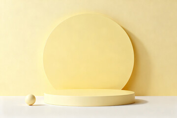 Minimalist yellow geometric shapes