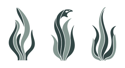 Fototapeta premium Stylized Flames with a Bird Head Motif.