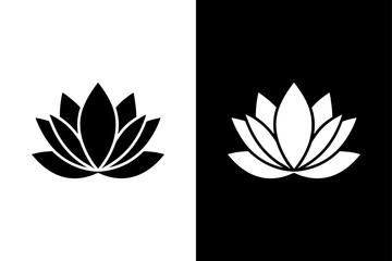 Simple Lotus Flower Symbol — Beauty and Wellness Concept.