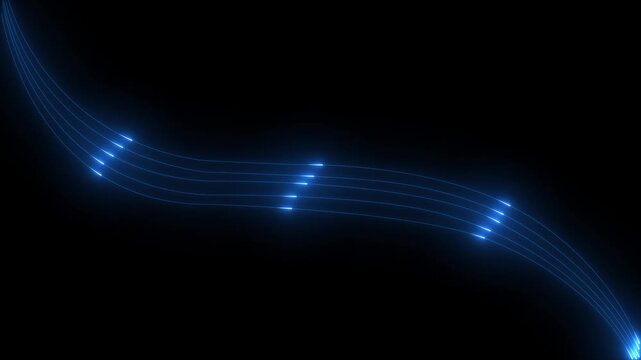 Animation of data processing with icons over connections data transfer 4k animated motion video. Network connections and data points animation over blurred cityscape background. - Powered by Adobe