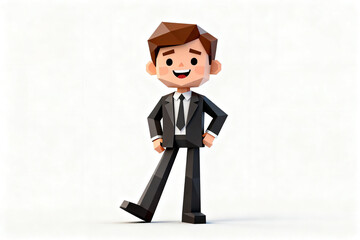 Cartoon businessman in suit