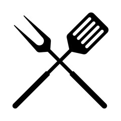 Vector Crossed Spatula and Fork