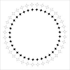 round frame made of circles