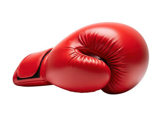 Red boxing glove isolated on black isolated on a transparent background