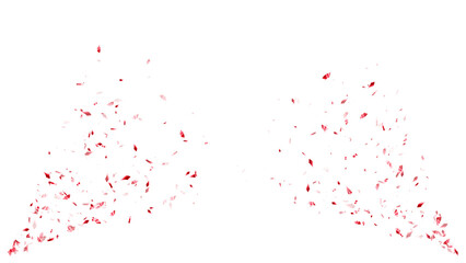 red mettalic confetti corner explode isolated on transparent background ,png black friday big sale shopping social media design element	