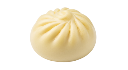 Isolated pork bun, Chinese bao with fluffy dough for Asian cuisine delicacies snack